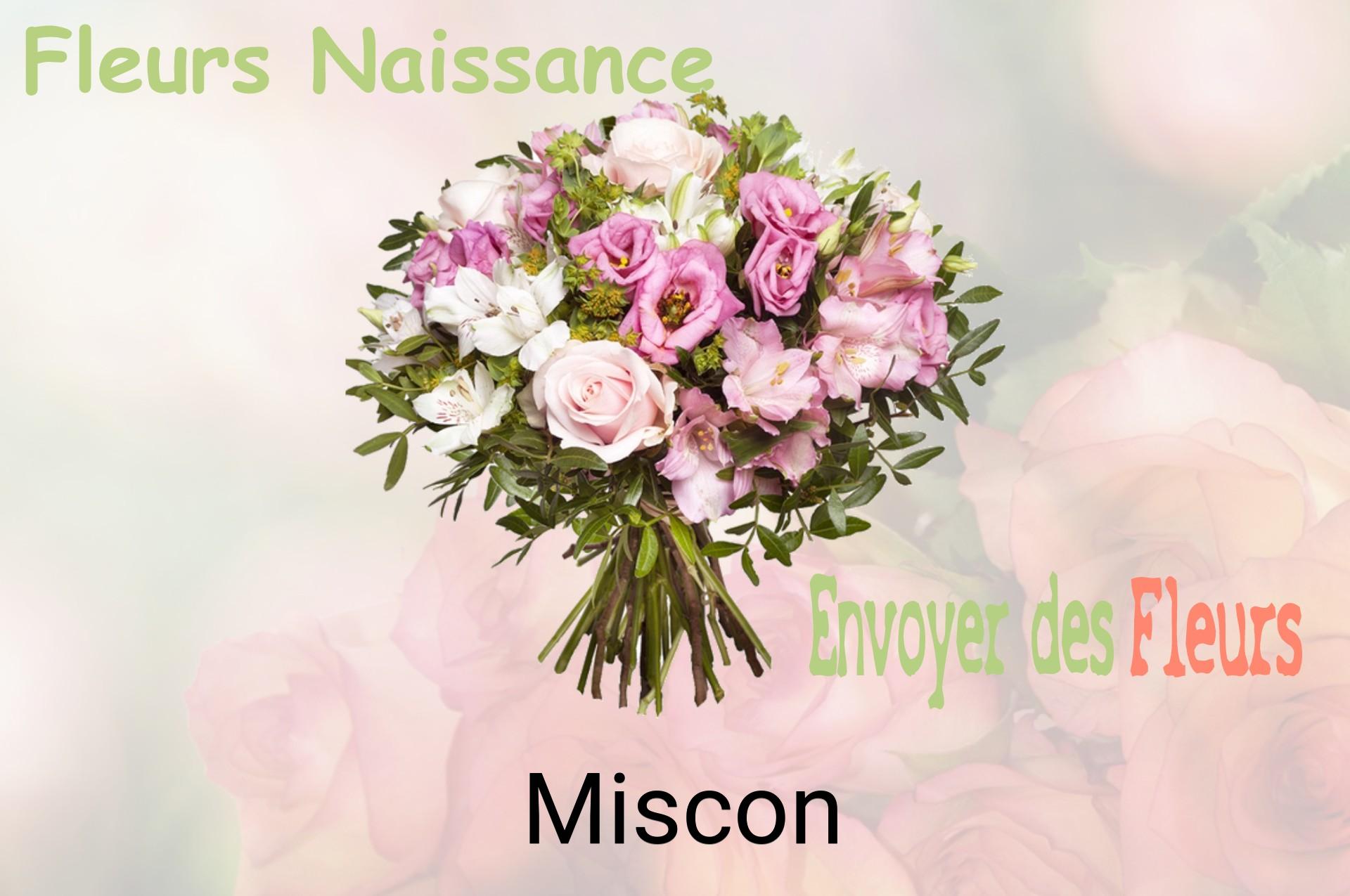 Bouquet de fleurs de naissance livré à Miscon