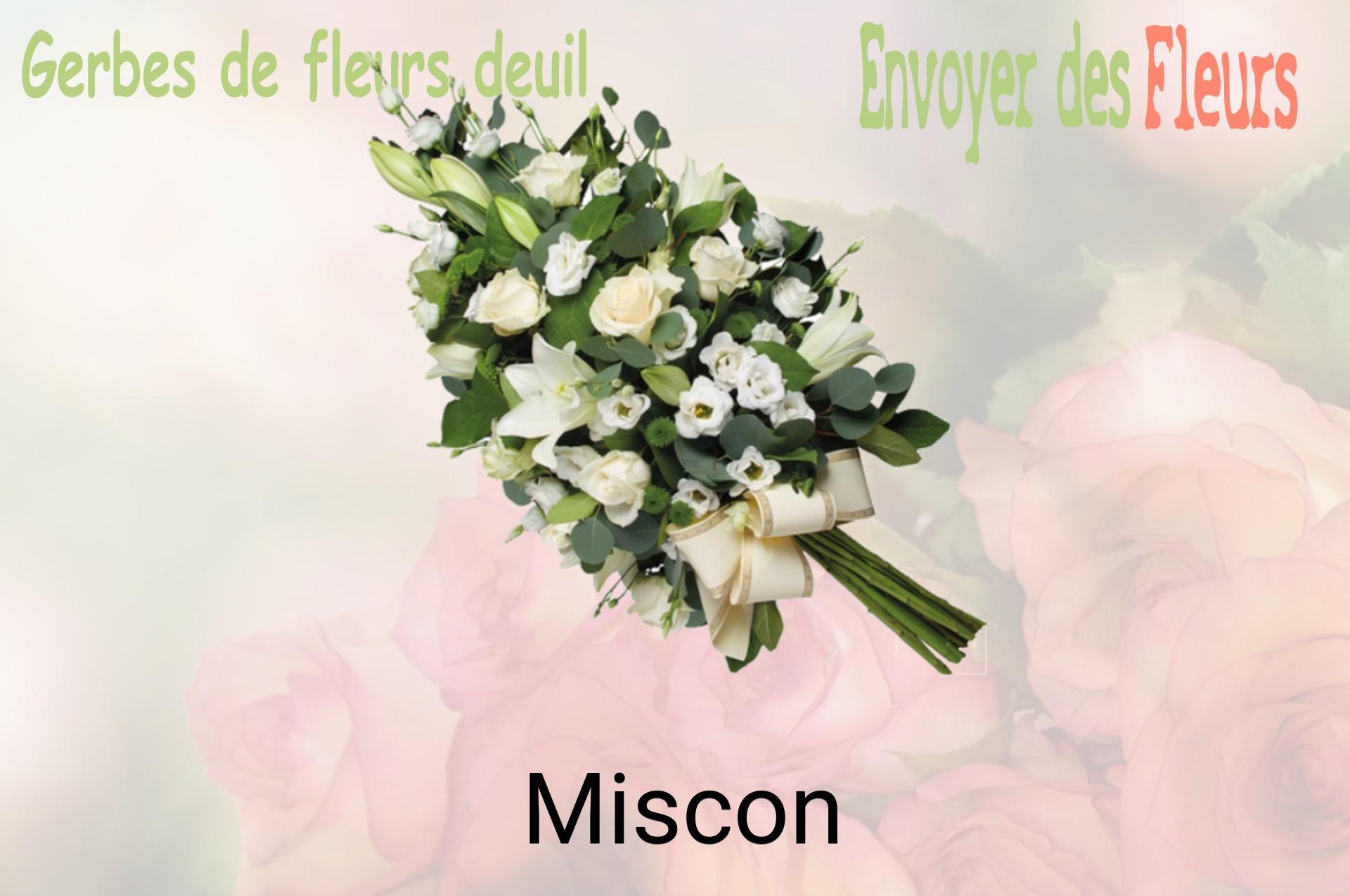 Gerbe de fleurs de deuil livrée à Miscon